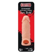 Телесная насадка EXTENDER WITH BALL STRAP 5.5 - 14 см. - Dream Toys - в Махачкале купить с доставкой