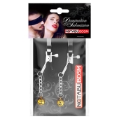 Оригинальные зажимы на соски с желтыми шариками - Notabu - купить с доставкой в Махачкале