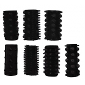 Набор из 7 черных насадок PENIS SLEEVES SET - Dream Toys - в Махачкале купить с доставкой