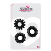 Набор из 3 черных эрекционных колец SET OF 3 COCKRINGS - Dream Toys - в Махачкале купить с доставкой
