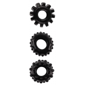 Набор из 3 черных эрекционных колец SET OF 3 COCKRINGS - Dream Toys - в Махачкале купить с доставкой
