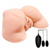 Телесная вибровагина Julie с 2 рабочими отверстиями - Baile - в Махачкале купить с доставкой