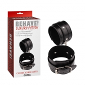 Черные оковы Classic Ankle Cuffs - Chisa - купить с доставкой в Махачкале