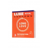 Презервативы с продлевающим эффектом LUXE Royal Long Love - 3 шт. - Luxe - купить с доставкой в Махачкале