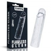 Прозрачная насадка-удлинитель Flawless Clear Penis Sleeve Add 1 - 15,5 см. - Lovetoy - в Махачкале купить с доставкой