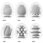 Набор из 6 мастурбаторов Tenga EGG IV с различным рельефом - Tenga - в Махачкале купить с доставкой
