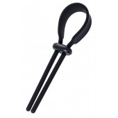 Черное эрекционное лассо на пенис Keb - A-toys - в Махачкале купить с доставкой