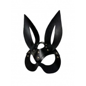 Черная кожаная маска зайки Miss Bunny - БДСМ Арсенал - купить с доставкой в Махачкале