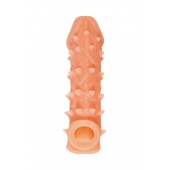 Телесная закрытая насадка с пупырышками Cock Sleeve Size M - 15,6 см. - KOKOS - в Махачкале купить с доставкой
