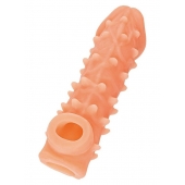 Телесная закрытая насадка с пупырышками Cock Sleeve Size L - 17,6 см. - KOKOS - в Махачкале купить с доставкой