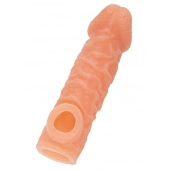 Телесная закрытая насадка с шершавой головкой Cock Sleeve Size M - 15,6 см. - KOKOS - в Махачкале купить с доставкой
