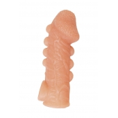 Телесная закрытая насадка с шишечками Cock Sleeve Size L - 17,6 см. - KOKOS - в Махачкале купить с доставкой