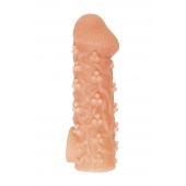 Телесная закрытая насадка с пучками шишечек Cock Sleeve Size L - 17,6 см. - KOKOS - в Махачкале купить с доставкой