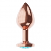 Пробка цвета розового золота с малиновым кристаллом Diamond Topaz Shine L - 8,3 см. - Lola Games - купить с доставкой в Махачкале
