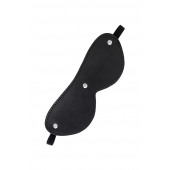 Черная кожаная маска Anonymo с мягким подкладом - ToyFa - купить с доставкой в Махачкале