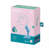Голубой анальный вибростимулятор Deep Driver - 11,2 см. - Satisfyer - в Махачкале купить с доставкой
