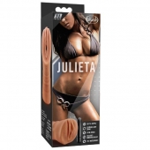 Мастурбатор-вагина цвета карамели Julieta с вибрацией - Blush Novelties - в Махачкале купить с доставкой