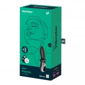 Черный анальный вибратор Hot Passion с функцией нагрева - Satisfyer - в Махачкале купить с доставкой