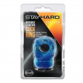 Голубое эрекционное виброкольцо Reusable 5 Function Cock Ring - Blush Novelties - в Махачкале купить с доставкой