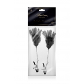Зажимы для сосков с черными перьями Sweet Caress Feather Nipple Clumps - Sweet Caress - купить с доставкой в Махачкале