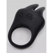 Черное эрекционное виброкольцо Sensation Rechargeable Vibrating Rabbit Love Ring - Fifty Shades of Grey - в Махачкале купить с доставкой