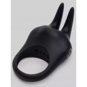 Черное эрекционное виброкольцо Sensation Rechargeable Vibrating Rabbit Love Ring - Fifty Shades of Grey - в Махачкале купить с доставкой