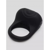 Черное эрекционное виброкольцо Sensation Rechargeable Vibrating Love Ring - Fifty Shades of Grey - в Махачкале купить с доставкой