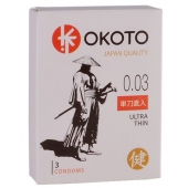 Ультратонкие презервативы OKOTO Ultra Thin - 3 шт. - Sitabella - купить с доставкой в Махачкале