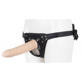 Пустотелый страпон Harness CLASSIC с бандажом - 19,5 см. - LOVETOY (А-Полимер) - купить с доставкой в Махачкале
