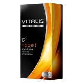 Ребристые презервативы VITALIS PREMIUM ribbed - 12 шт. - Vitalis - купить с доставкой в Махачкале
