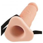 Телесный реалистичный фаллоимитатор с полостью Silicone Hollow Extension - 20 см. - Pipedream - купить с доставкой в Махачкале