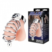 Серебристая клетка для члена Urethral Play Cage - BlueLine - купить с доставкой в Махачкале