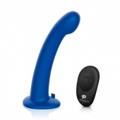 Синяя насадка Remote Control P-Spot G-Spot с черными трусиками - 20 см. - Pegasus - купить с доставкой в Махачкале