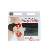 Металлические наручники с чёрной меховой опушкой - Dream Toys - купить с доставкой в Махачкале