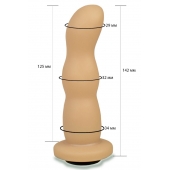 Телесная рельефная насадка Harness - 14,2 см. - LOVETOY (А-Полимер) - купить с доставкой в Махачкале
