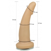 Телесная гладкая насадка Harness - 14,7 см. - LOVETOY (А-Полимер) - купить с доставкой в Махачкале