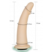 Телесная гладкая насадка-фаллоимитатор Harness - 17 см. - LOVETOY (А-Полимер) - купить с доставкой в Махачкале
