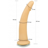 Телесная гладкая насадка-фаллоимитатор Harness - 20 см. - LOVETOY (А-Полимер) - купить с доставкой в Махачкале