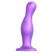 Фиолетовая насадка Strap-On-Me Dildo Plug Curvy size L - Strap-on-me - купить с доставкой в Махачкале