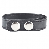 Кольцо на пенис SNAP COCK RING из искусственной кожи на клепках - BlueLine - в Махачкале купить с доставкой