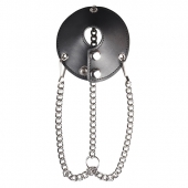Утяжка для мошонки из искусственной кожи с цепочками PARACHUTE BALL STRETCHER - BlueLine - купить с доставкой в Махачкале