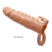 Телесная удлиняющая насадка Penis Sleeve Emmitt - 17 см. - Baile - в Махачкале купить с доставкой