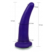 Фиолетовая гладкая изогнутая насадка-плаг - 13,3 см. - LOVETOY (А-Полимер) - купить с доставкой в Махачкале