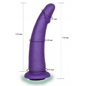 Фиолетовая гладкая изогнутая насадка-плаг - 17 см. - LOVETOY (А-Полимер) - купить с доставкой в Махачкале