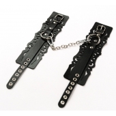 Узорчатые кожаные оковы с регулируемыми ремешками - Crazy Handmade - купить с доставкой в Махачкале