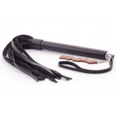 Черная кожаная плеть  Индиго  - 50 см. - Crazy Handmade - купить с доставкой в Махачкале