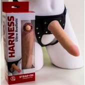 Страпон Харнесс из трусиков и насадки-фаллоса - 17,5 см. - LOVETOY (А-Полимер) - купить с доставкой в Махачкале