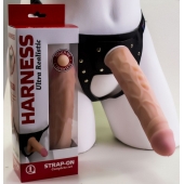 Насадка-фаллос в комплекте с трусиками Harness - 21,6 см. - LOVETOY (А-Полимер) - купить с доставкой в Махачкале