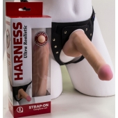 Страпон Harness из двух предметов: трусики с плугом и насадка-фаллос - 17 см. - LOVETOY (А-Полимер) - купить с доставкой в Махачкале