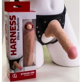 Страпон Harness из двух предметов: регулируемые трусики и насадка-фаллос - 17,5 см. - LOVETOY (А-Полимер) - купить с доставкой в Махачкале